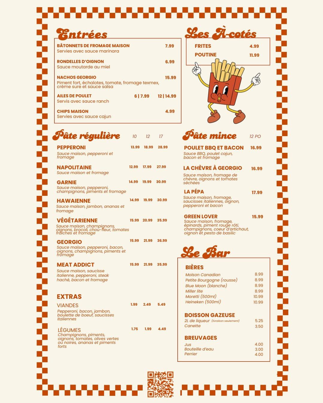 Menu Giorgio Pizza